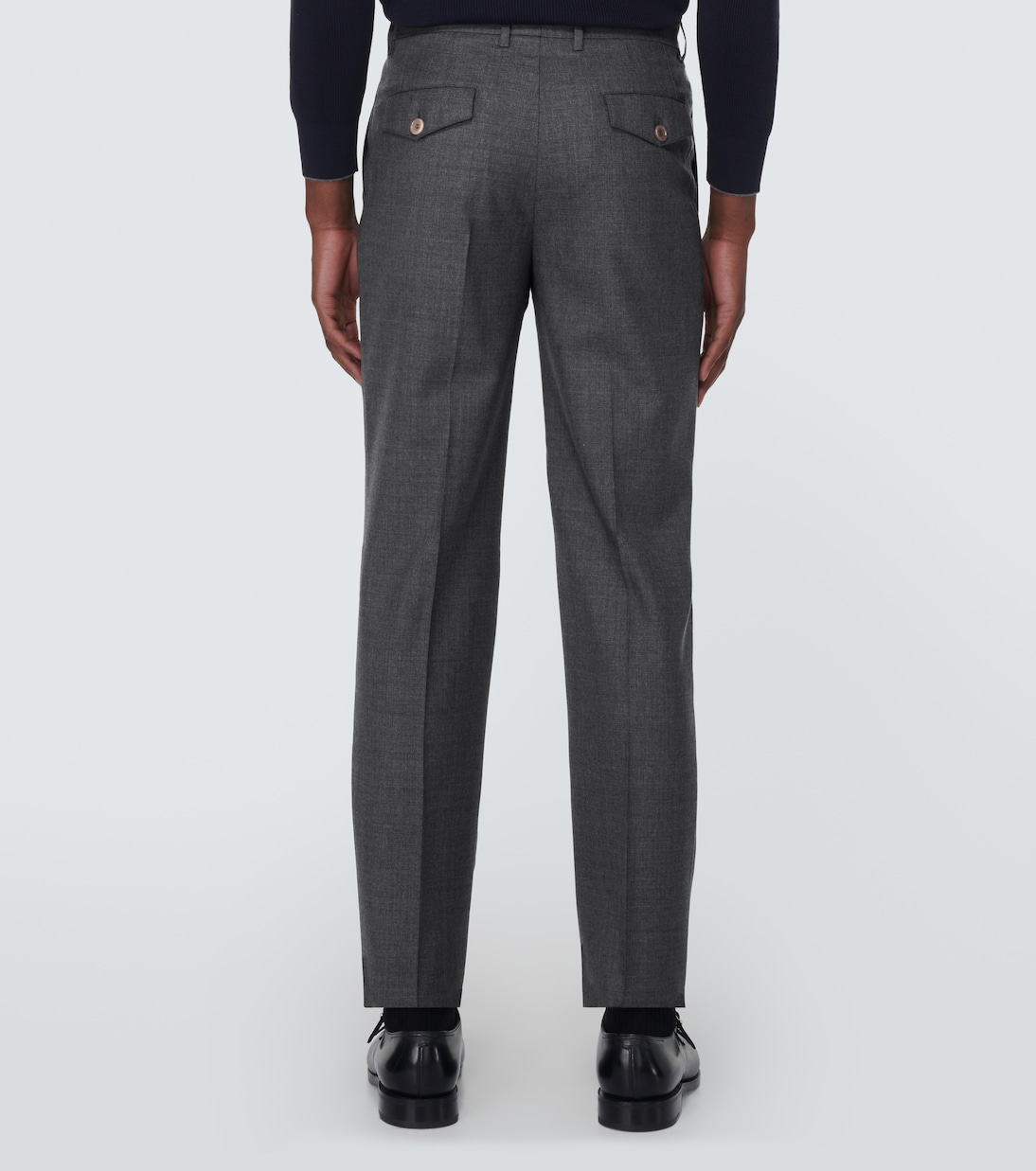 Pantalones rectos de lana virgen | Brunello Cucinelli