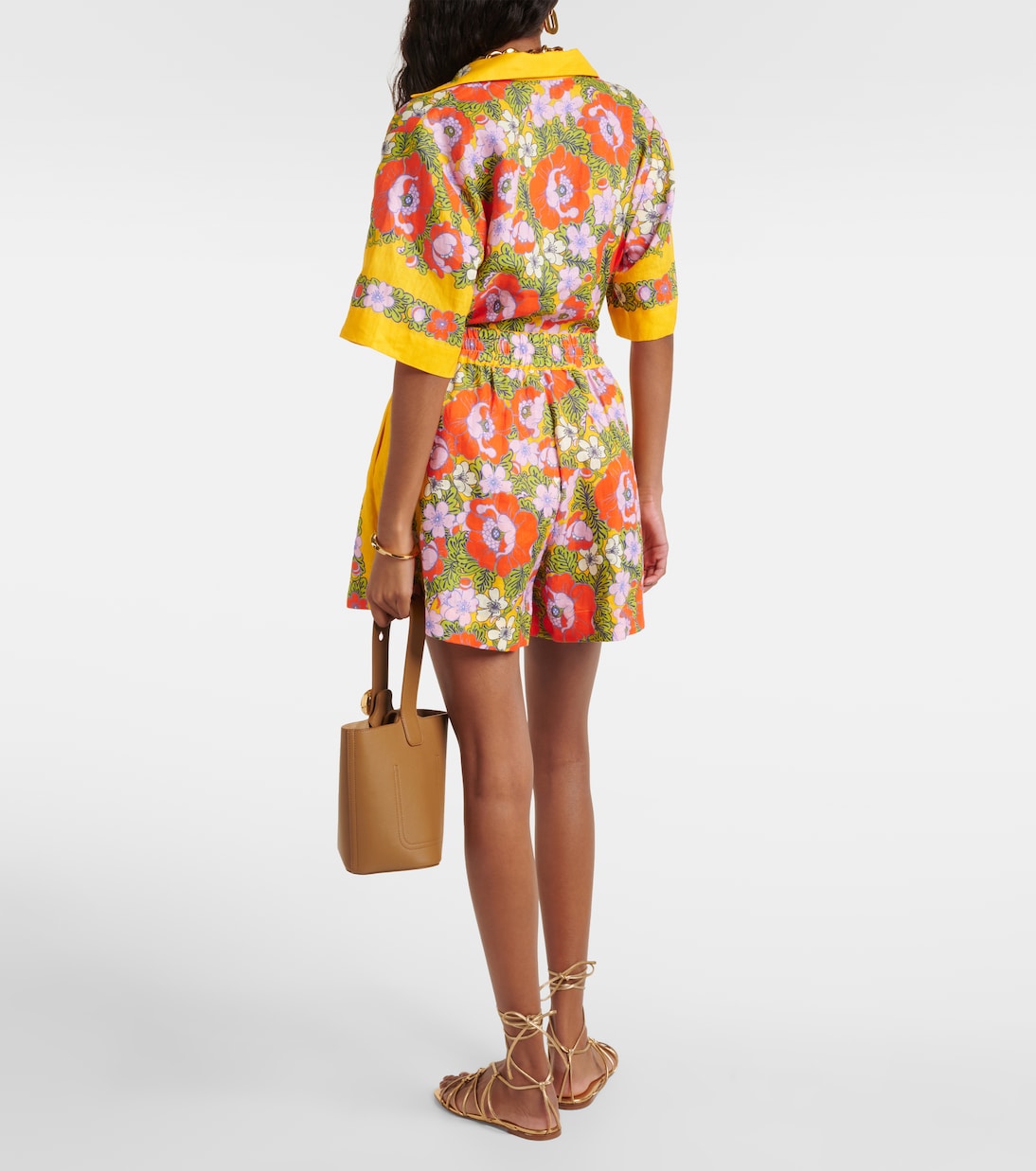 Shorts in lino con stampa | Alémais