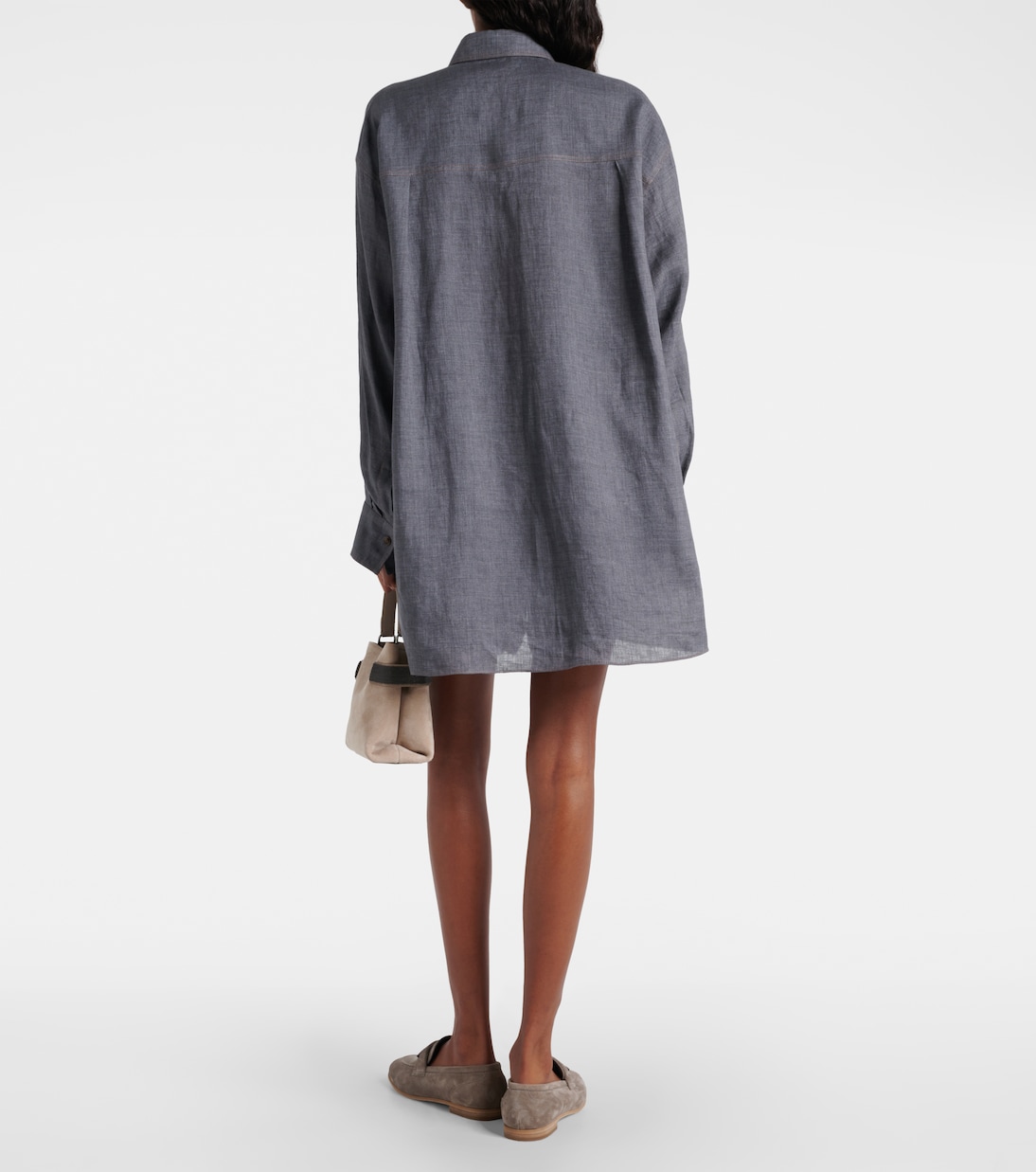 Chemise oversize en lin | Brunello Cucinelli