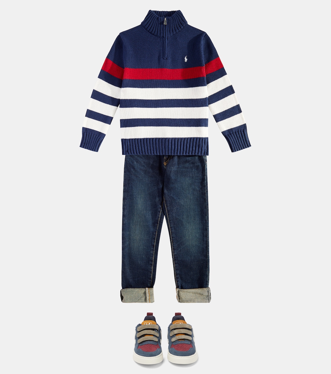 Striped cotton turtleneck sweater | Polo Ralph Lauren Kids
