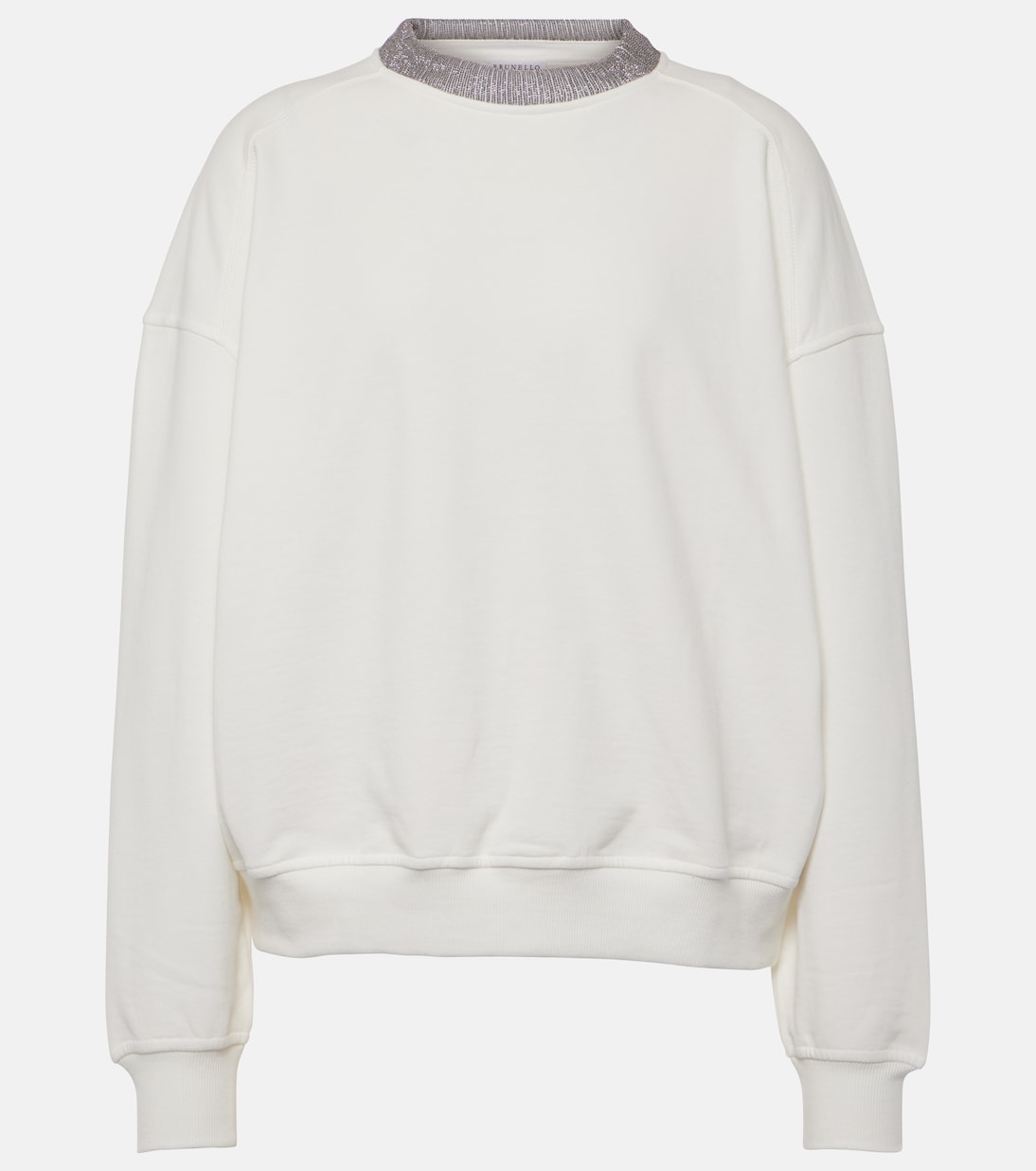 Sudadera de algodón con cuentas Monili | Brunello Cucinelli