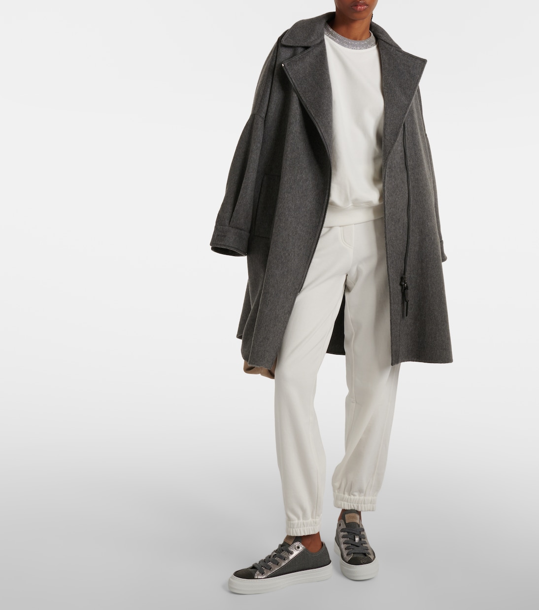 Sudadera de algodón con cuentas Monili | Brunello Cucinelli