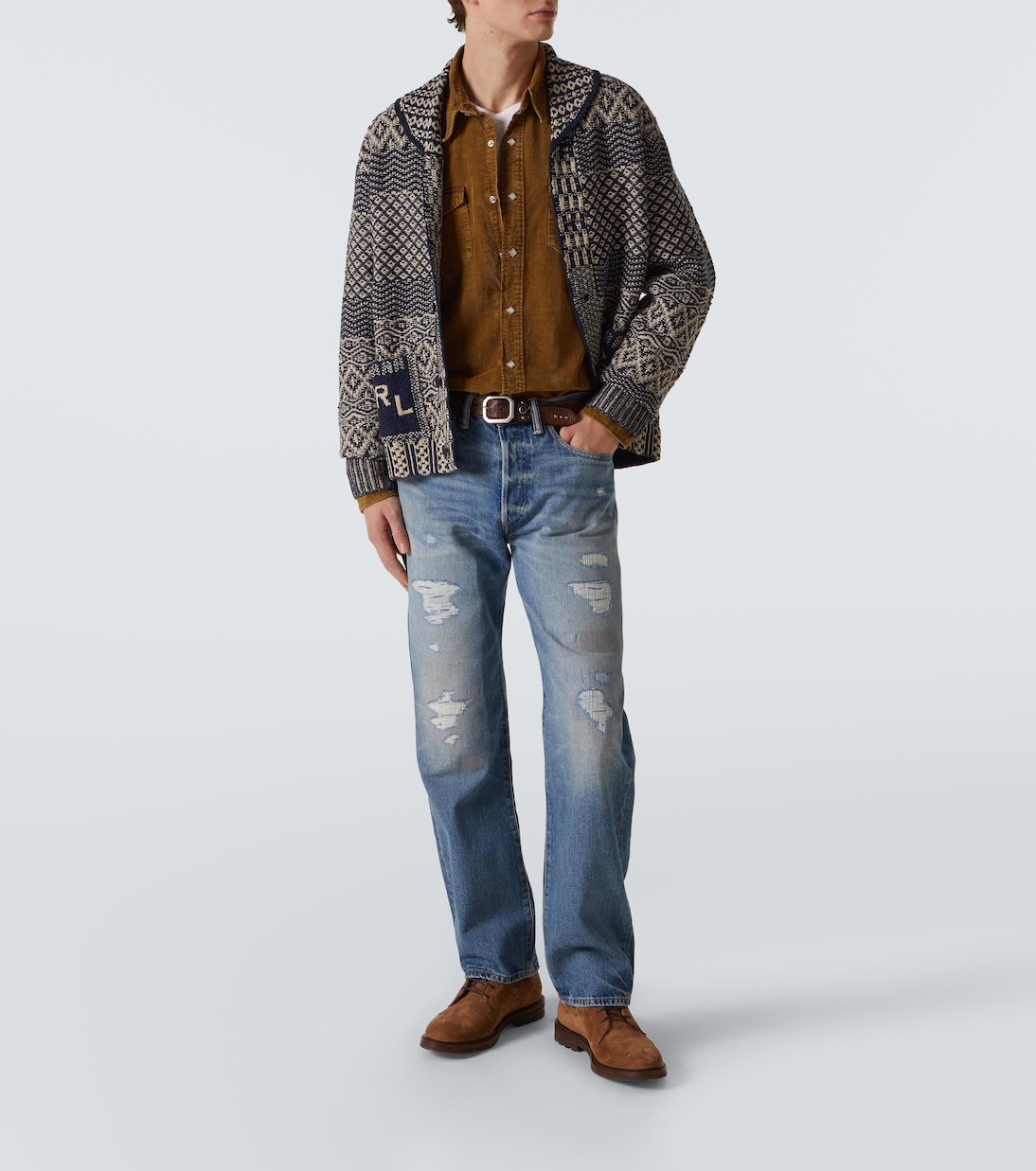 Cardigan aus Baumwolle, Leinen und Wolle | RRL
