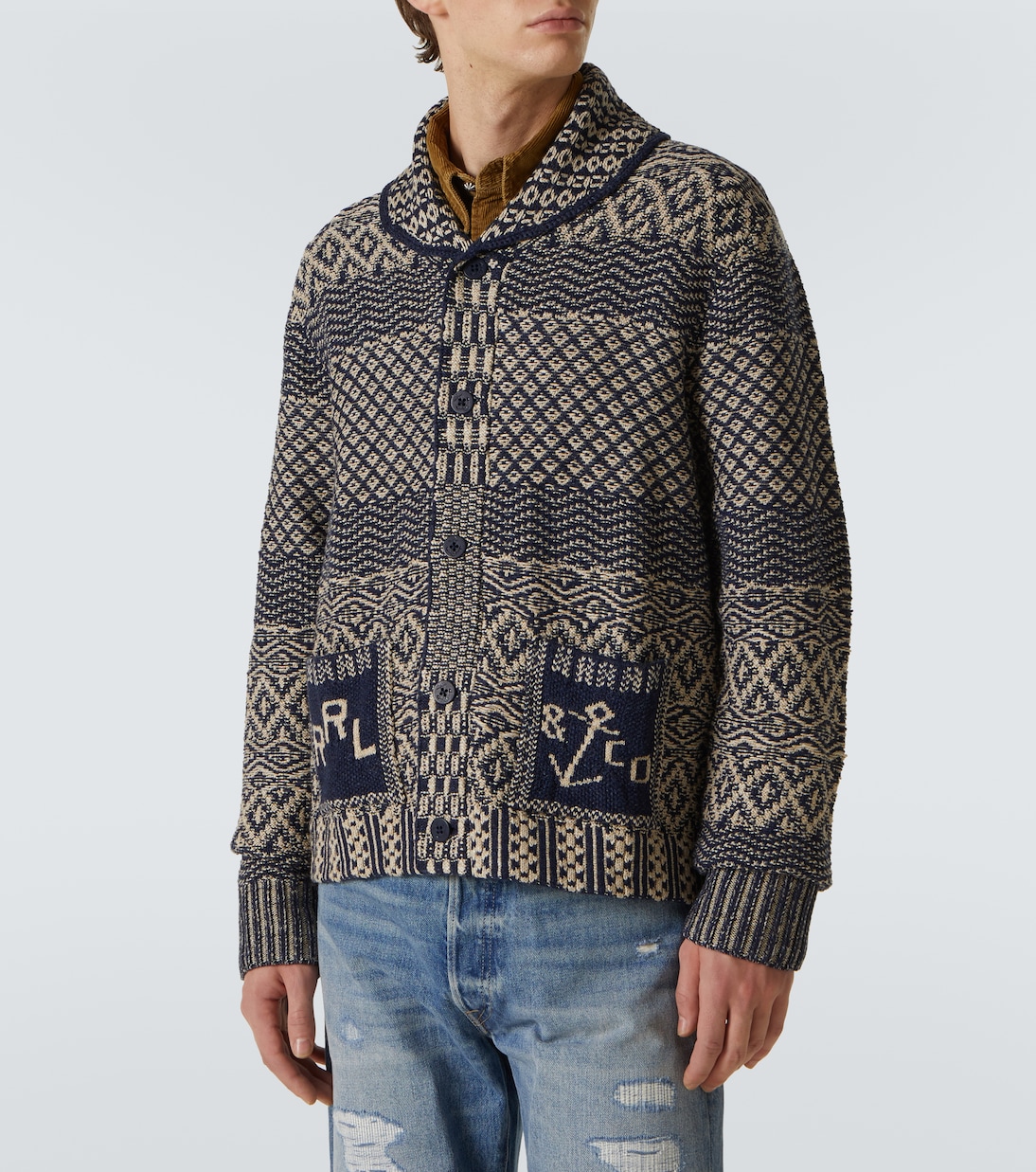 Cardigan aus Baumwolle, Leinen und Wolle | RRL
