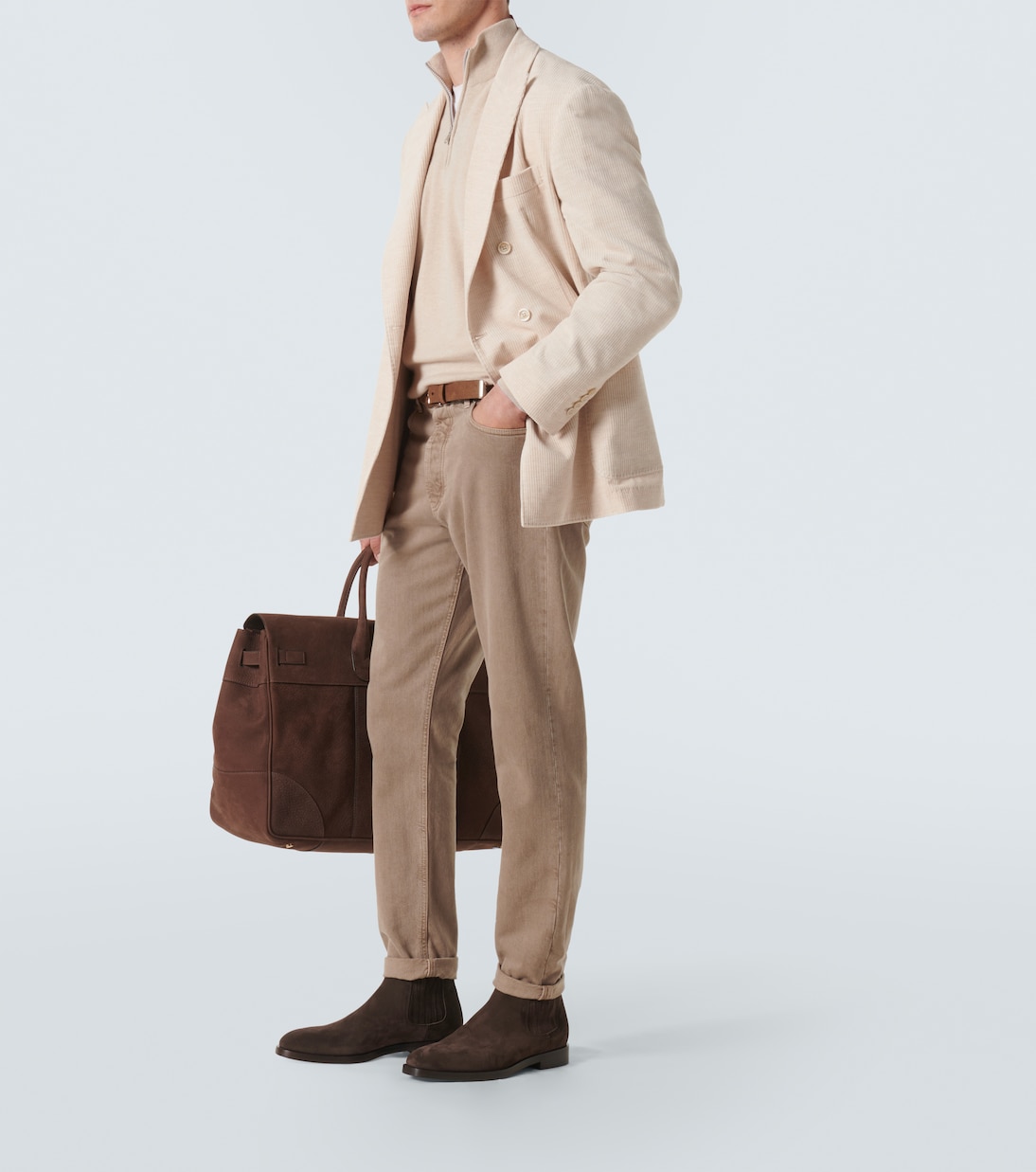 Bottines Chelsea en daim | Brunello Cucinelli