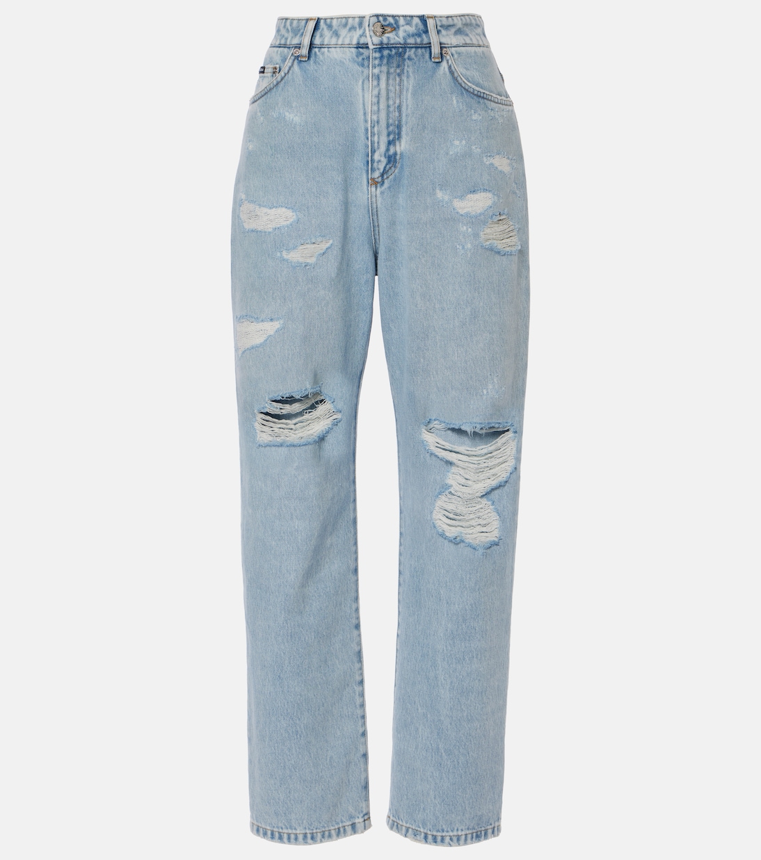 Jeans regular distressed a vita bassa | Dolce&Gabbana
