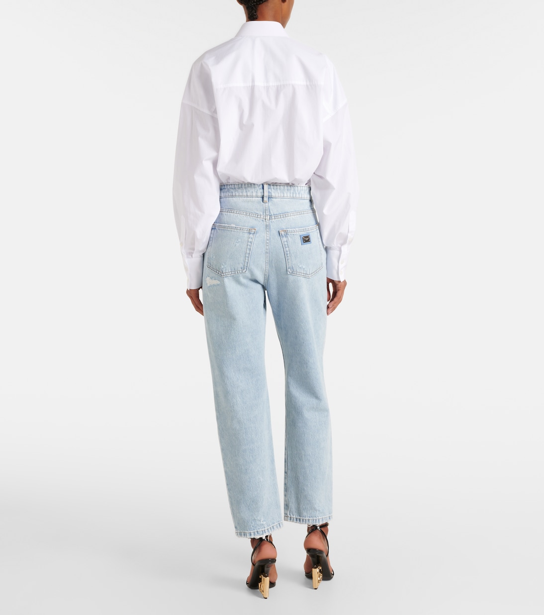 Jeans regular distressed a vita bassa | Dolce&Gabbana