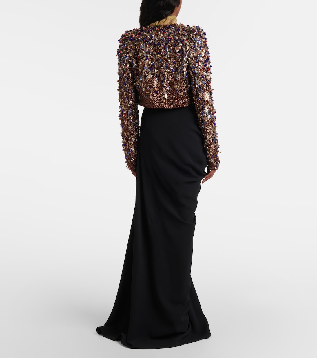 Giacca cropped con lamé  | Dries Van Noten