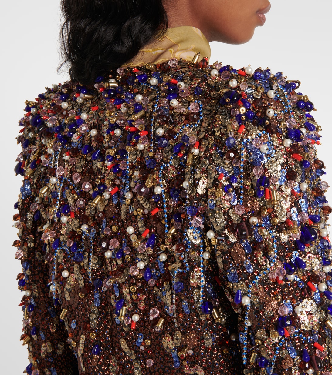 Giacca cropped con lamé  | Dries Van Noten