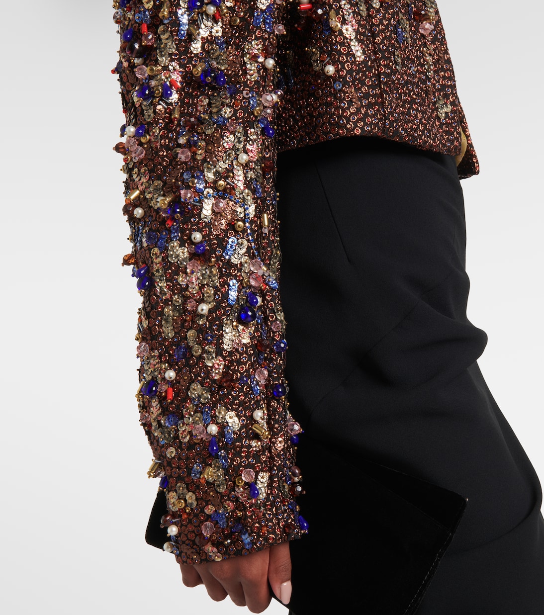 Giacca cropped con lamé  | Dries Van Noten