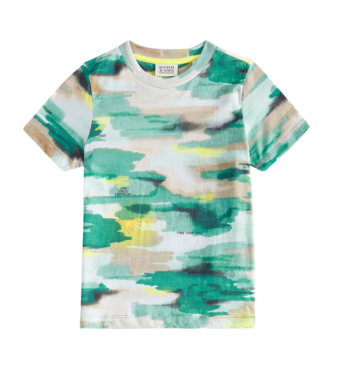 T-shirt in cotone con stampa | Scotch & Soda Kids