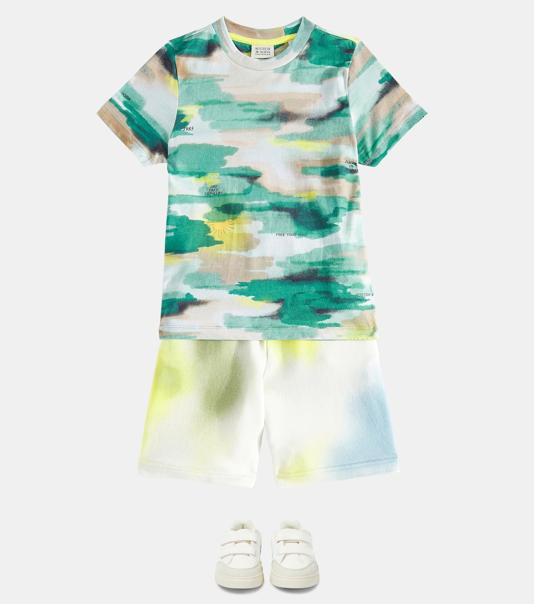 T-shirt in cotone con stampa | Scotch & Soda Kids