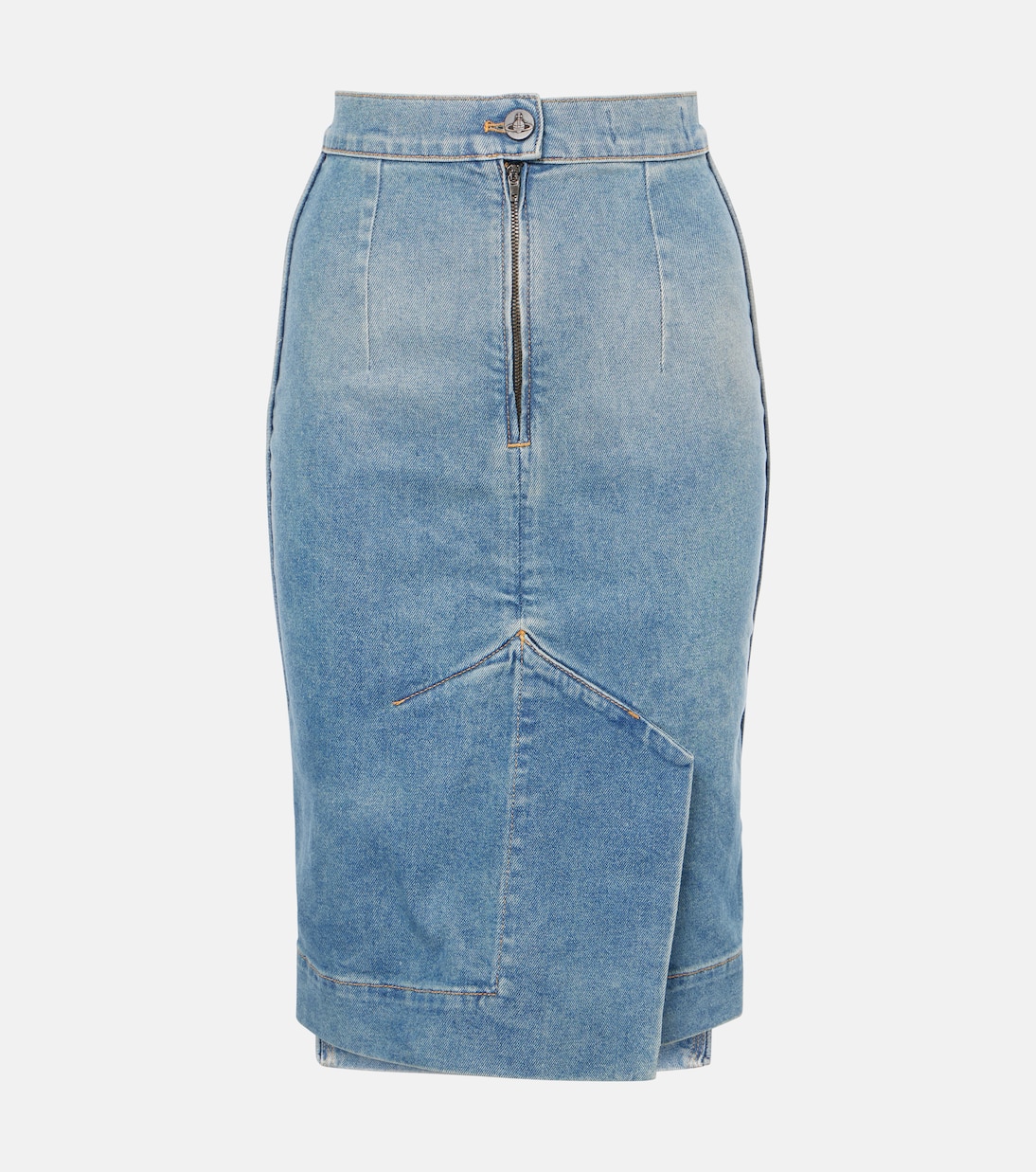 Orb denim pencil skirt in blue - Vivienne Westwood | Mytheresa Orb denim pencil skirt in blue - Vivienne Westwood | Mytheresa