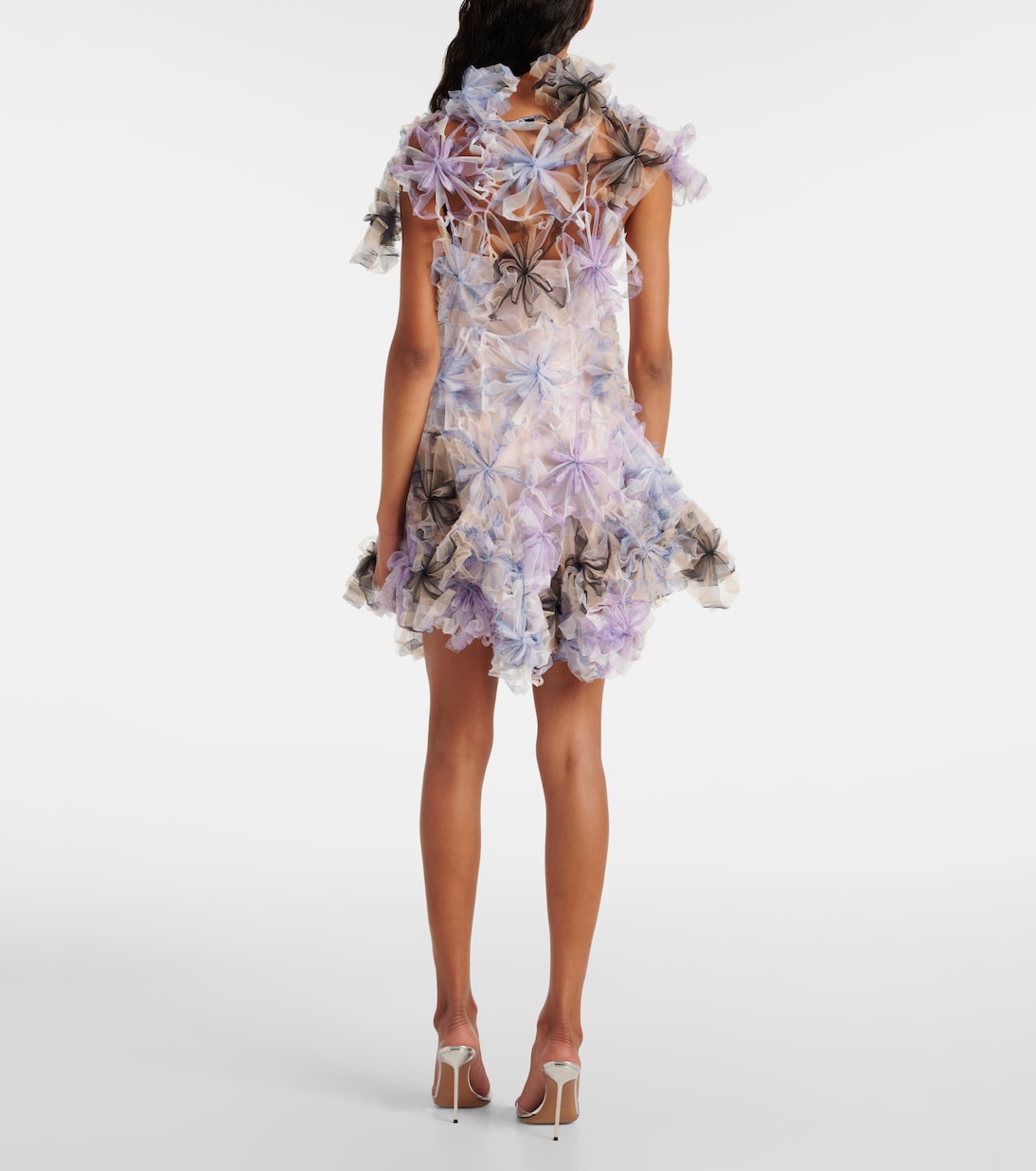 Abito corto Air-Whirl con applicazioni floreali | Susan Fang
