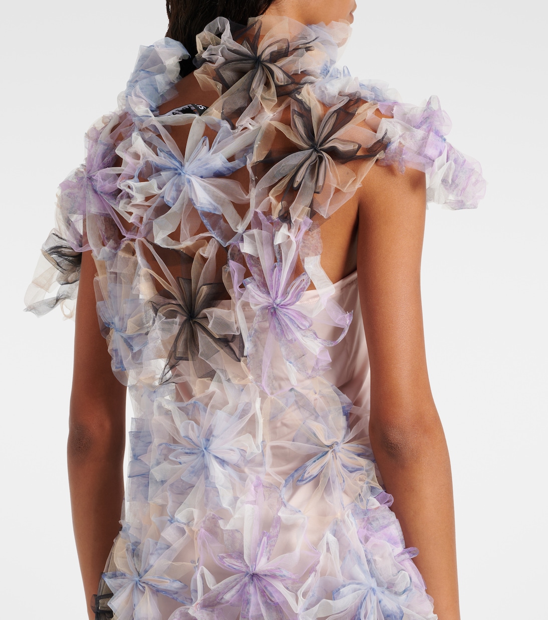 Abito corto Air-Whirl con applicazioni floreali | Susan Fang