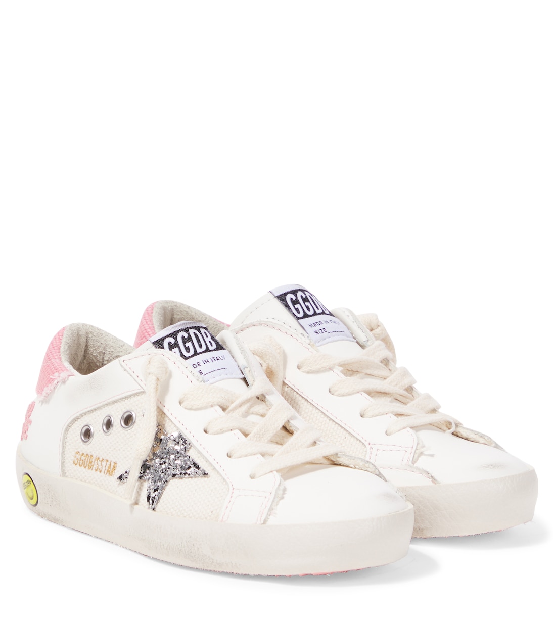 Super-Star leather-trimmed sneakers | Golden Goose Kids