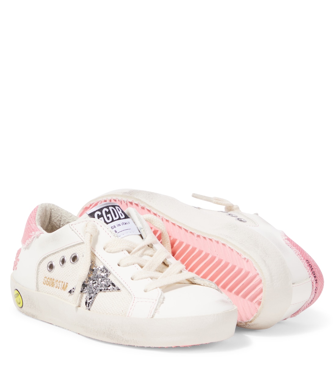 Super-Star leather-trimmed sneakers | Golden Goose Kids