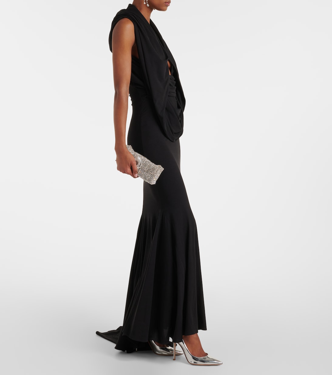 All-Over Crystal Hoop shoulder bag | Aquazzura