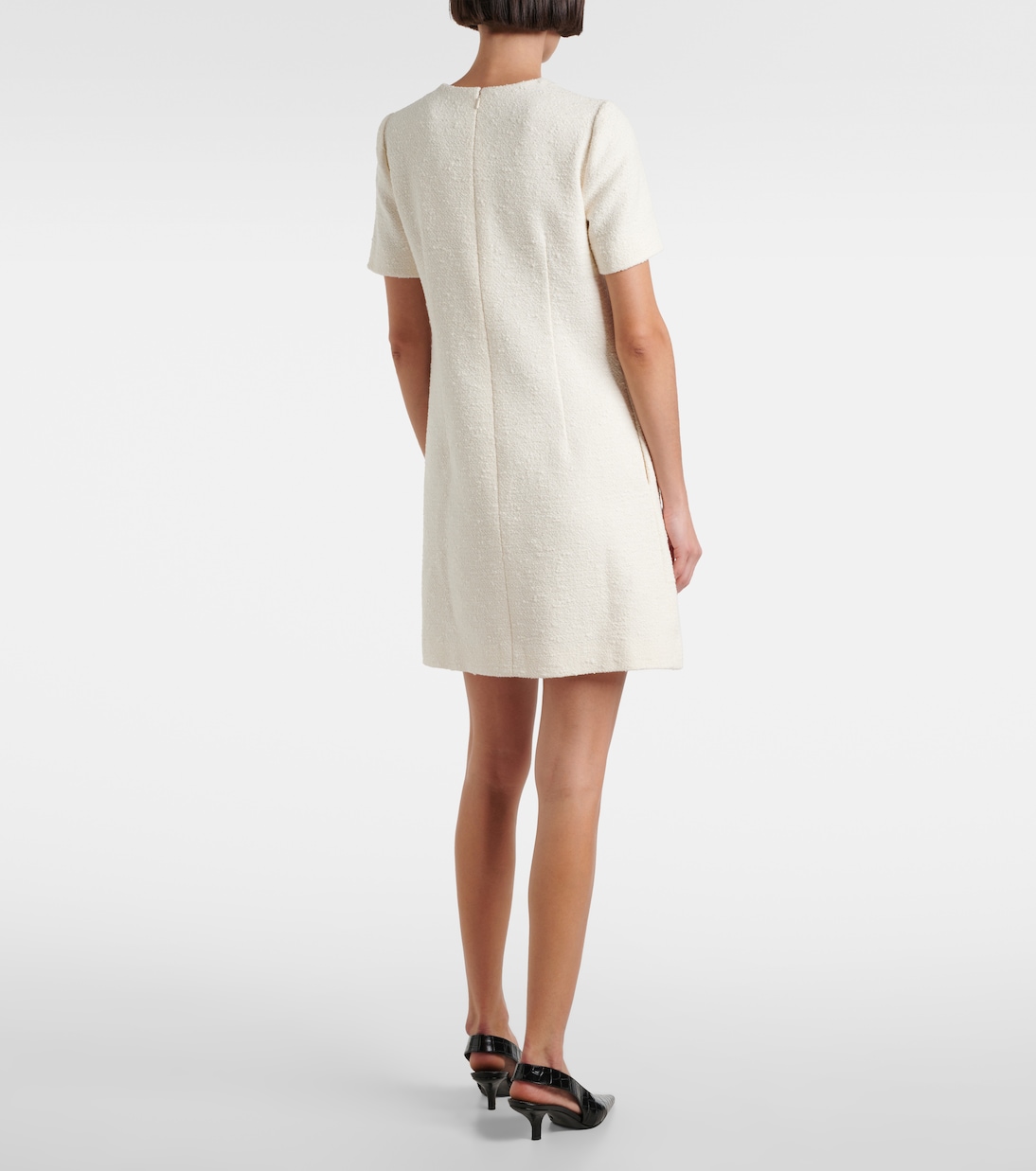 Vestido recto Orchid de tweed de algodón | Oscar de la Renta