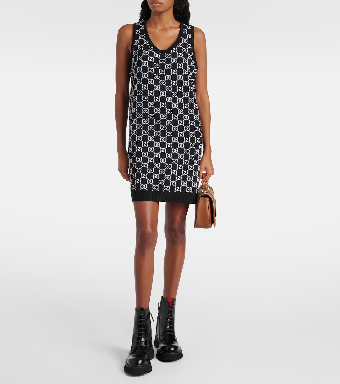 Robe GG en jacquard de laine mélangée | Gucci