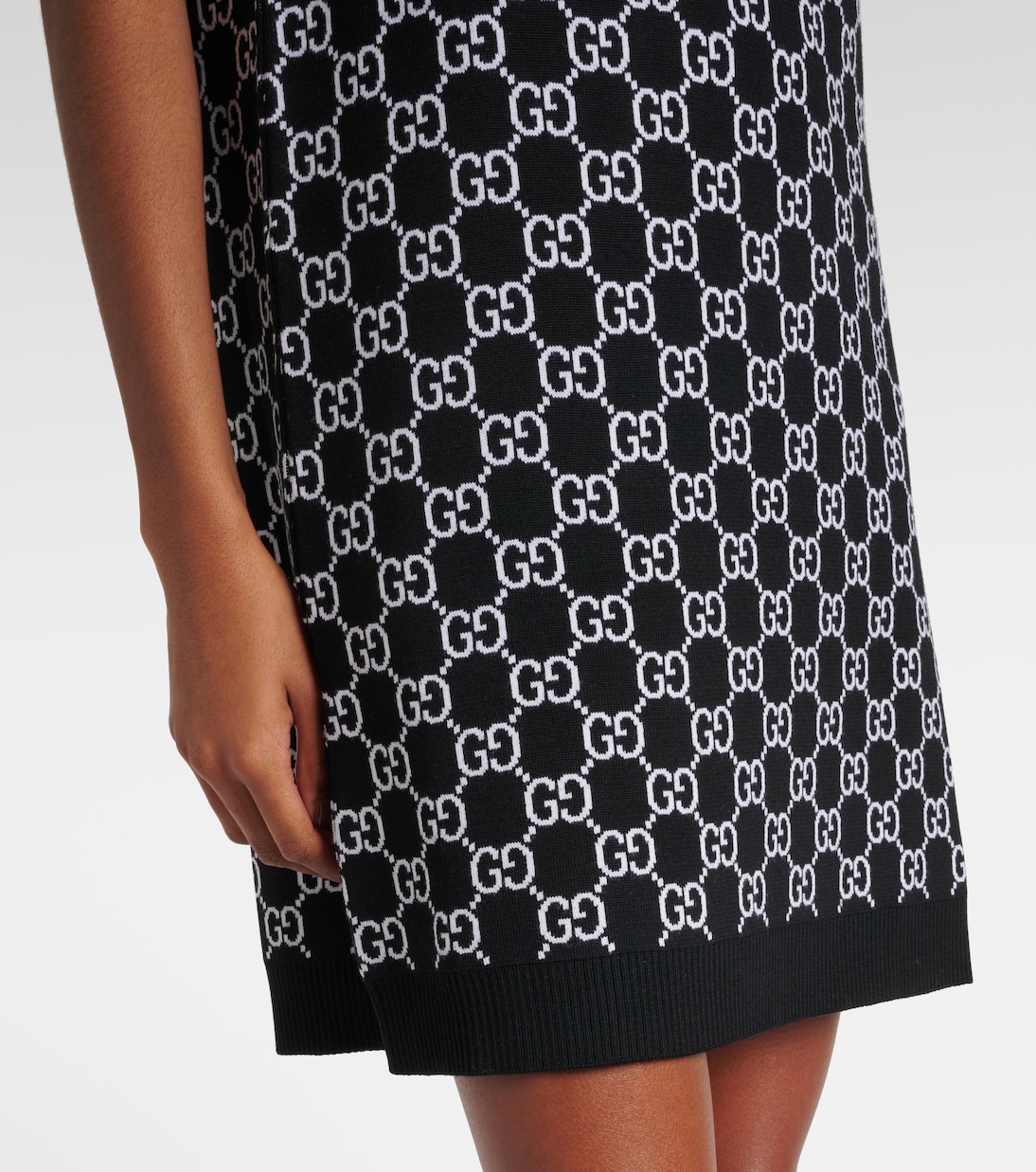 Robe GG en jacquard de laine mélangée | Gucci