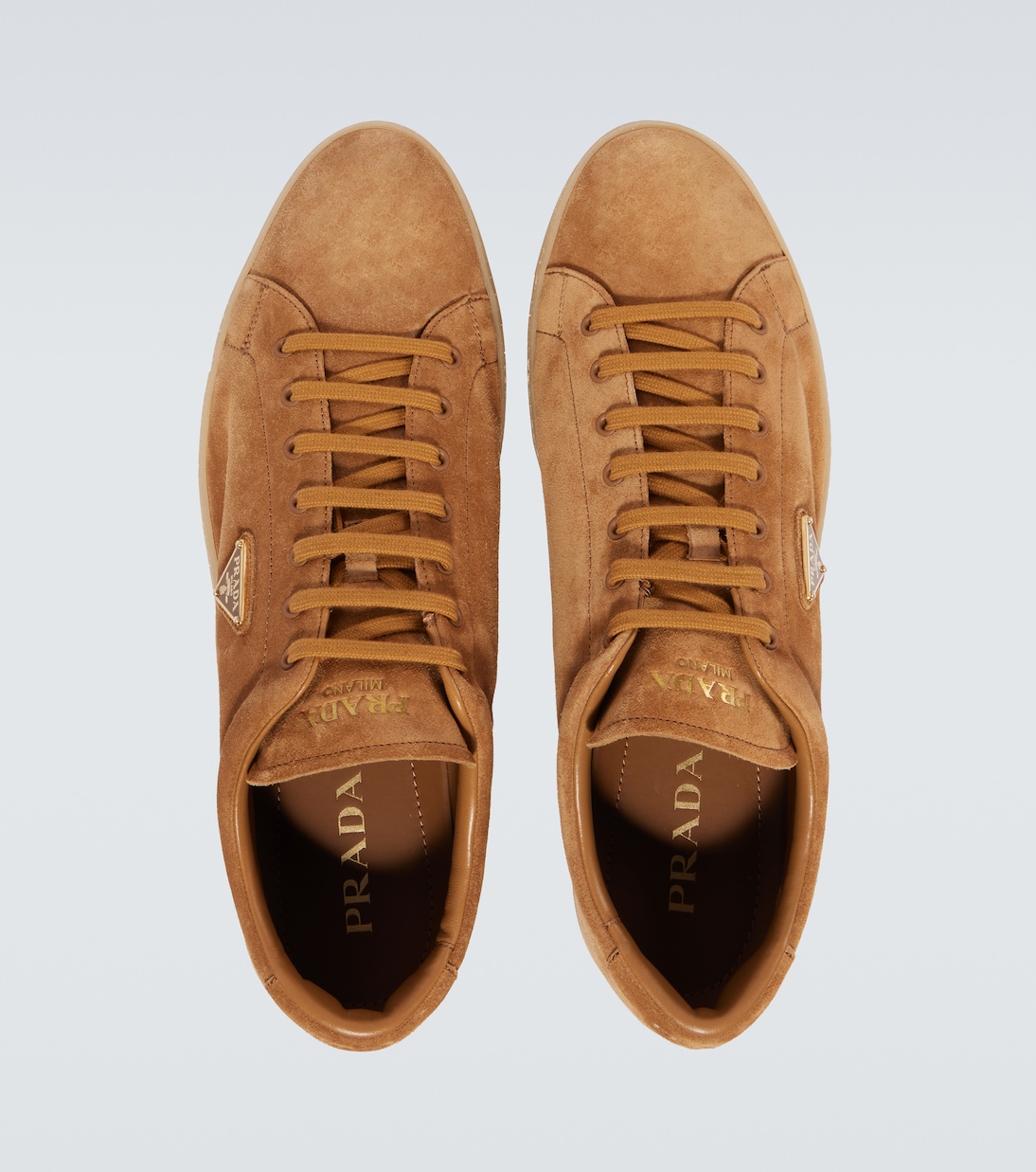 Sneakers in suede con logo | Prada
