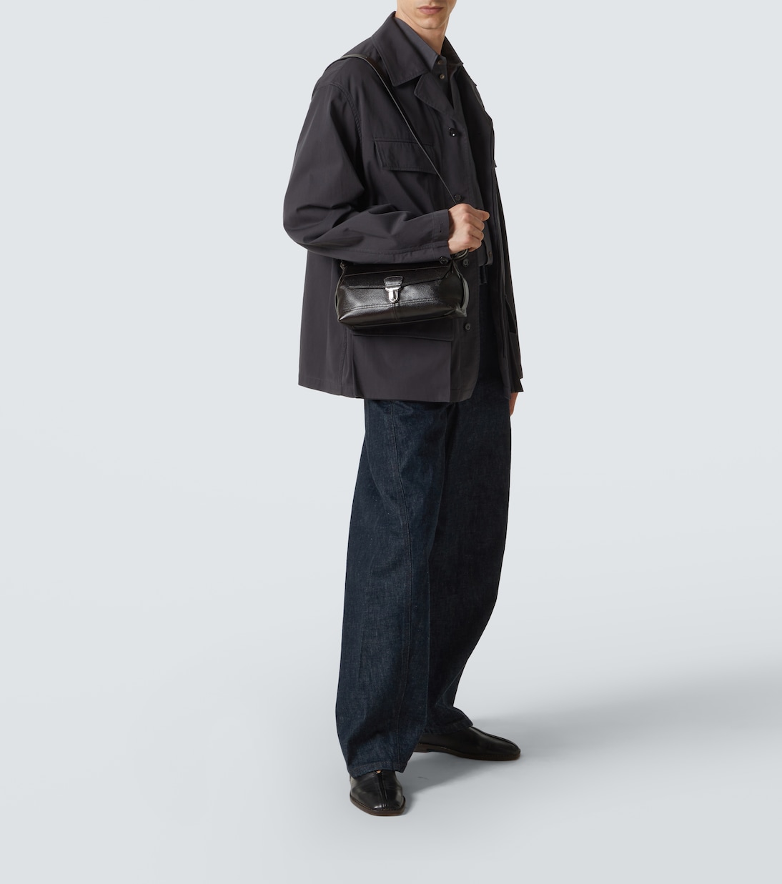 Sac à bandoulière Gear Small en cuir | Lemaire