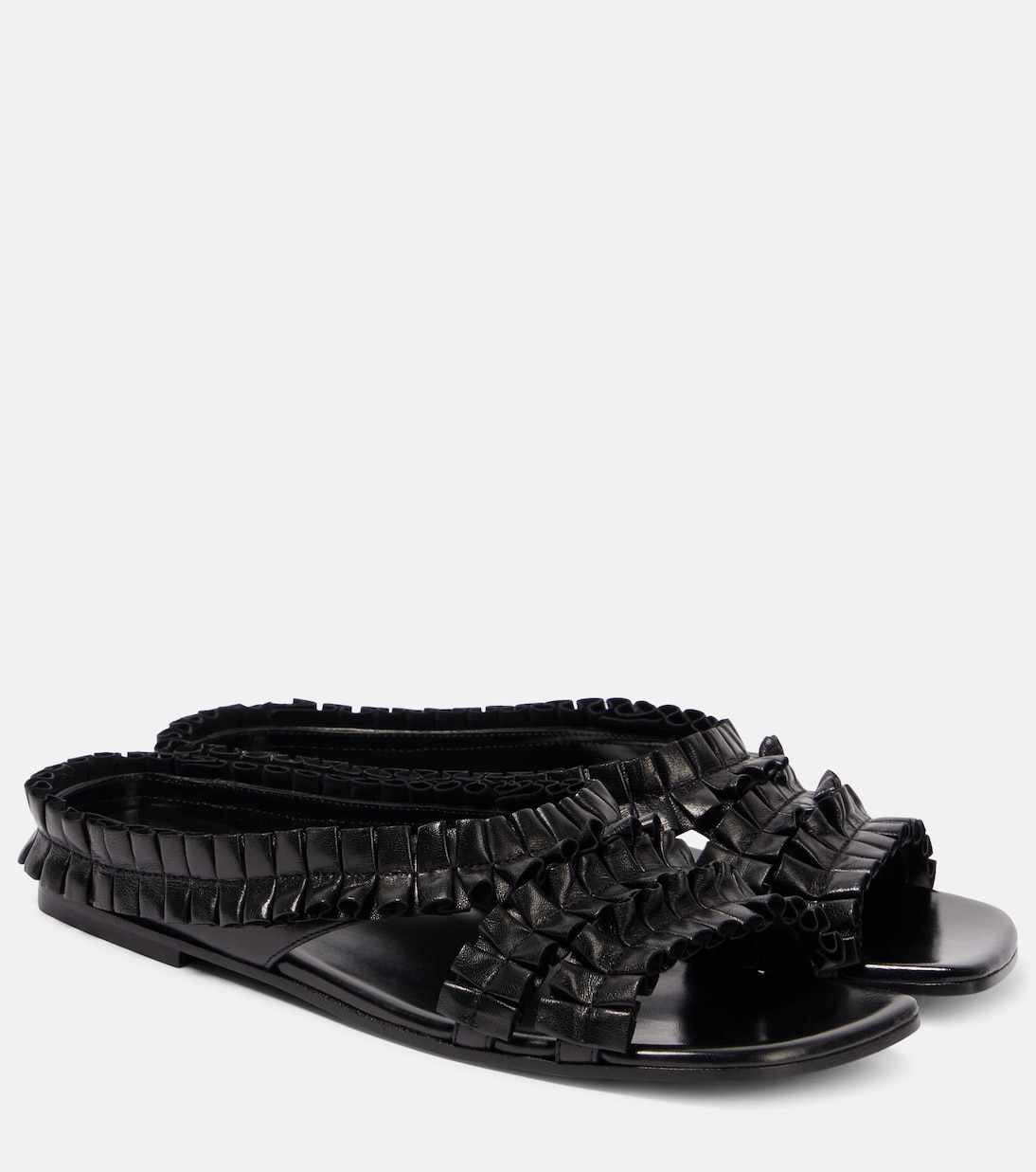 Sandali in pelle con balze firmati Dries Van Noten per uno stile giovane e audace