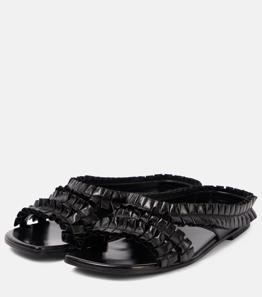 Sandali in pelle con balze firmati Dries Van Noten per uno stile giovane e audace