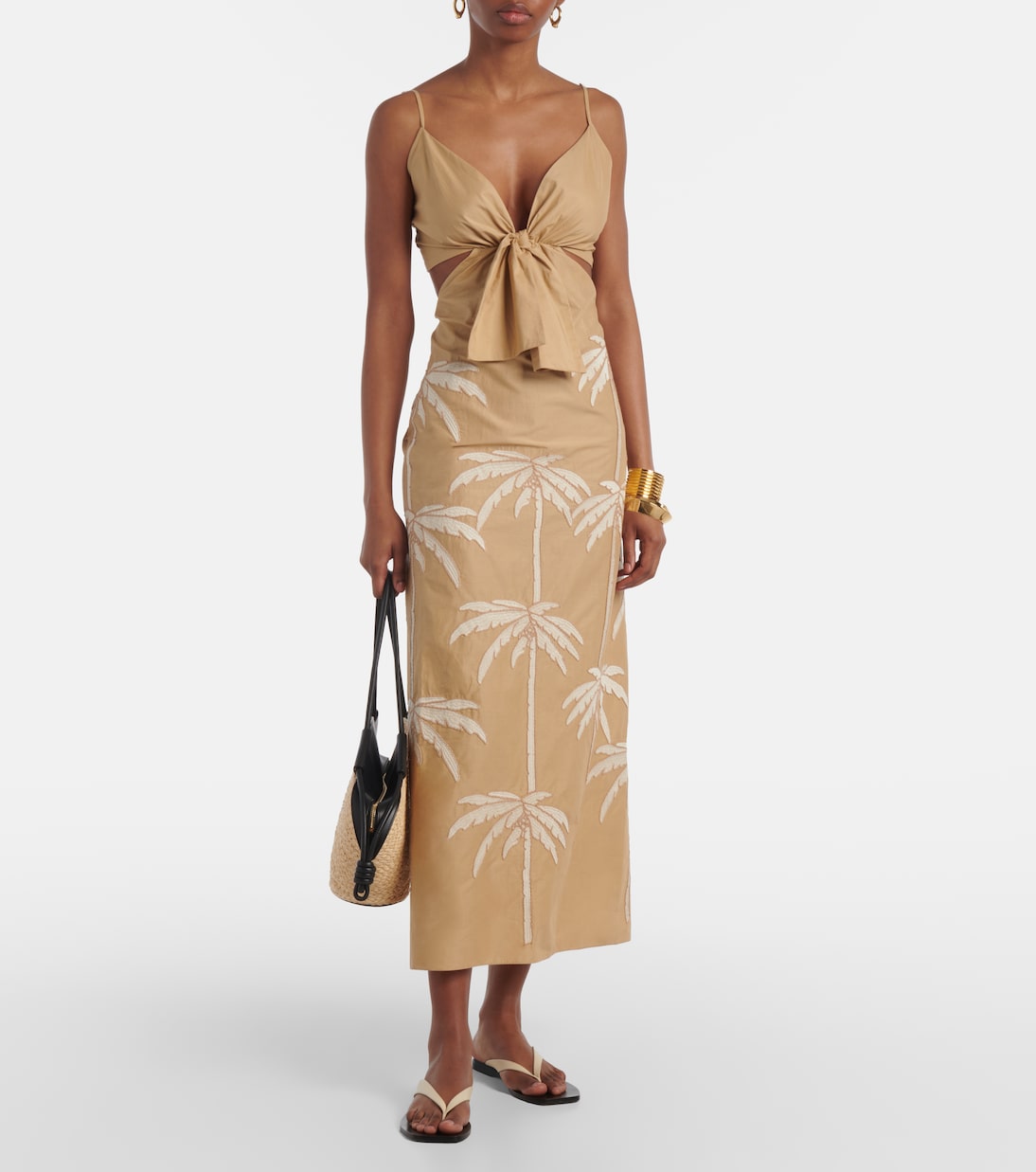 Abito midi Sea Swirl con cut-out | Johanna Ortiz