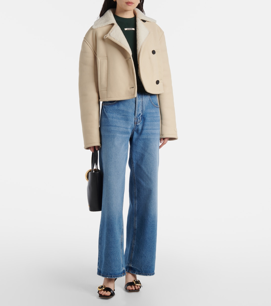 Giacca cropped Marino in shearling | Jacquemus