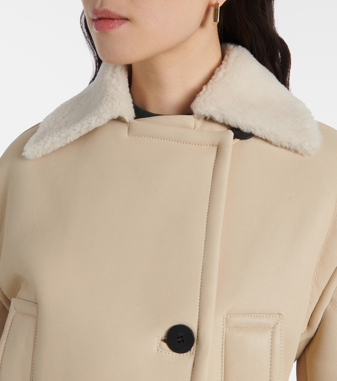 Giacca cropped Marino in shearling | Jacquemus