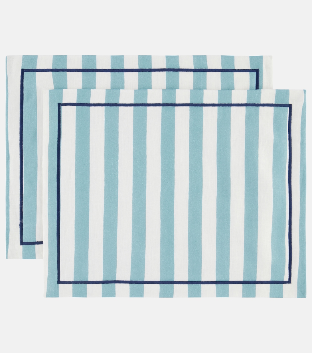 Riviera Celeste set of 2 linen placemats | La DoubleJ