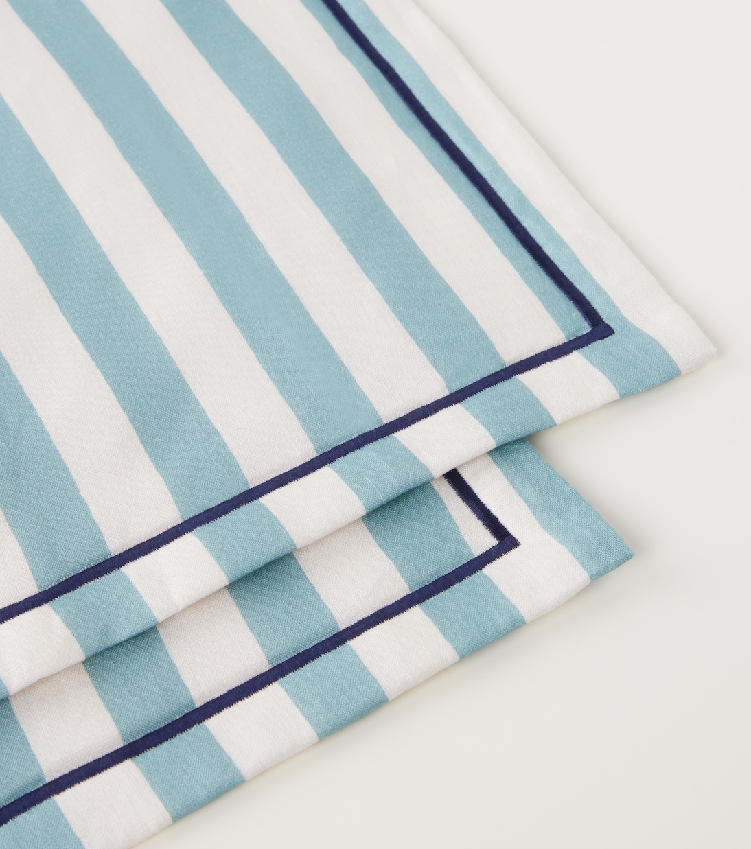 Riviera Celeste set of 2 linen placemats | La DoubleJ