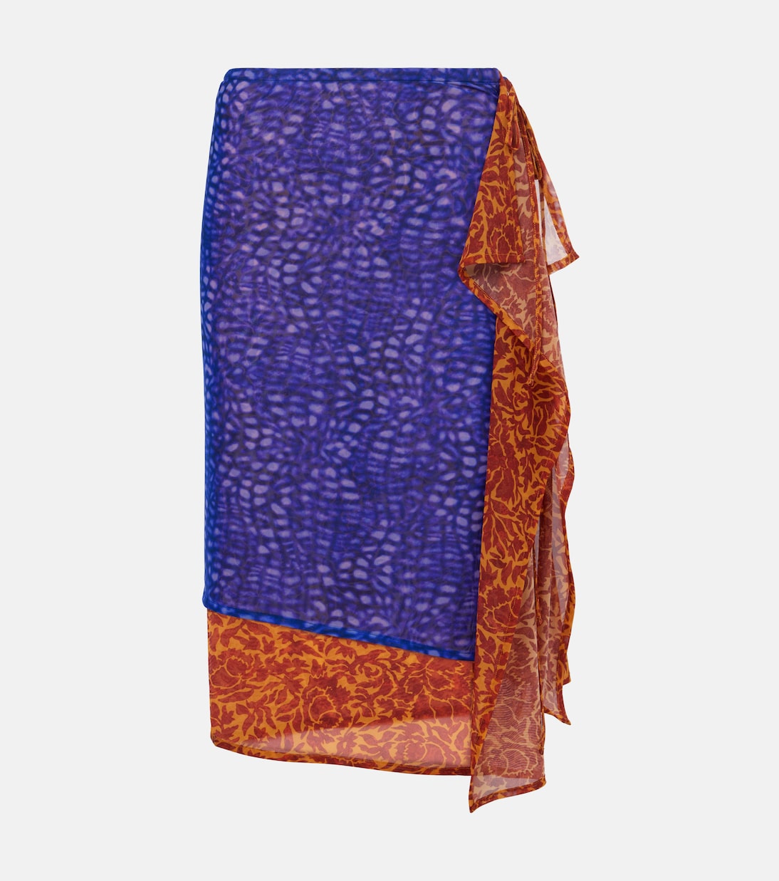 Gonna midi in mesh con stampa | Dries Van Noten