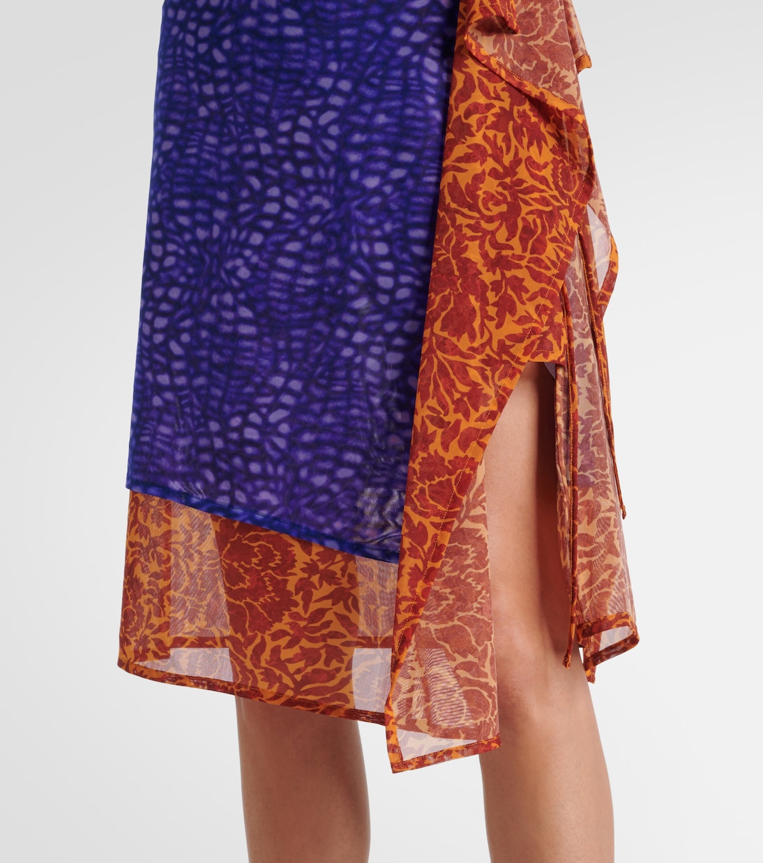 Gonna midi in mesh con stampa | Dries Van Noten