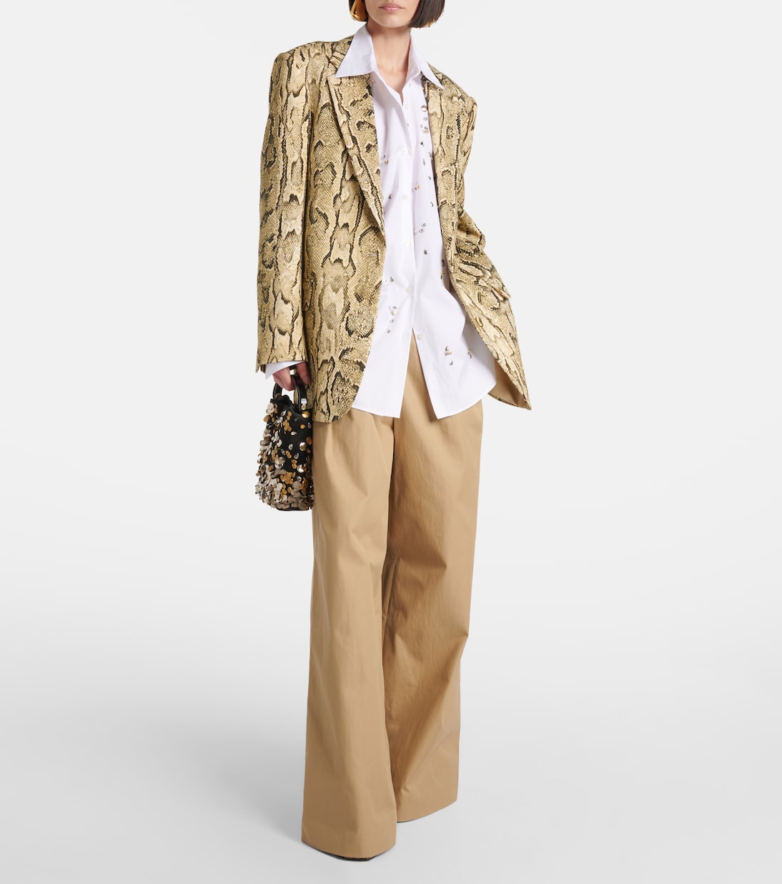 Weite Low-Rise-Hose aus Baumwoll-Twill | Dries Van Noten