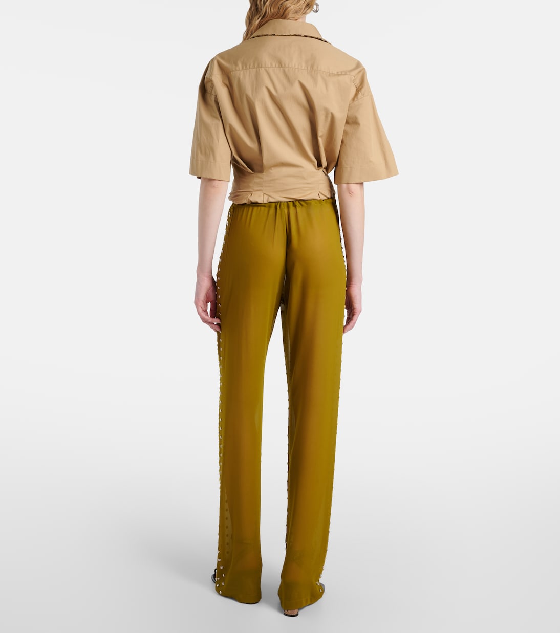 Pantaloni regular con borchie | Dries Van Noten