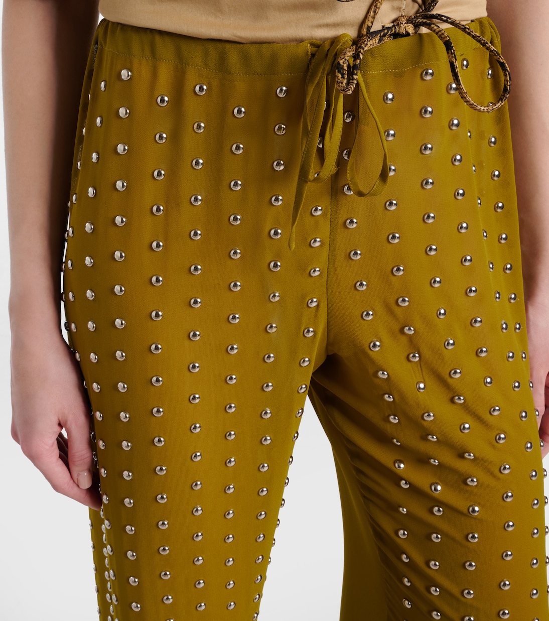 Pantaloni regular con borchie | Dries Van Noten