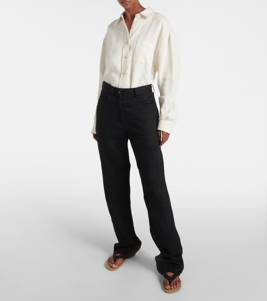 Jeans regular Tarley in lino | The Row