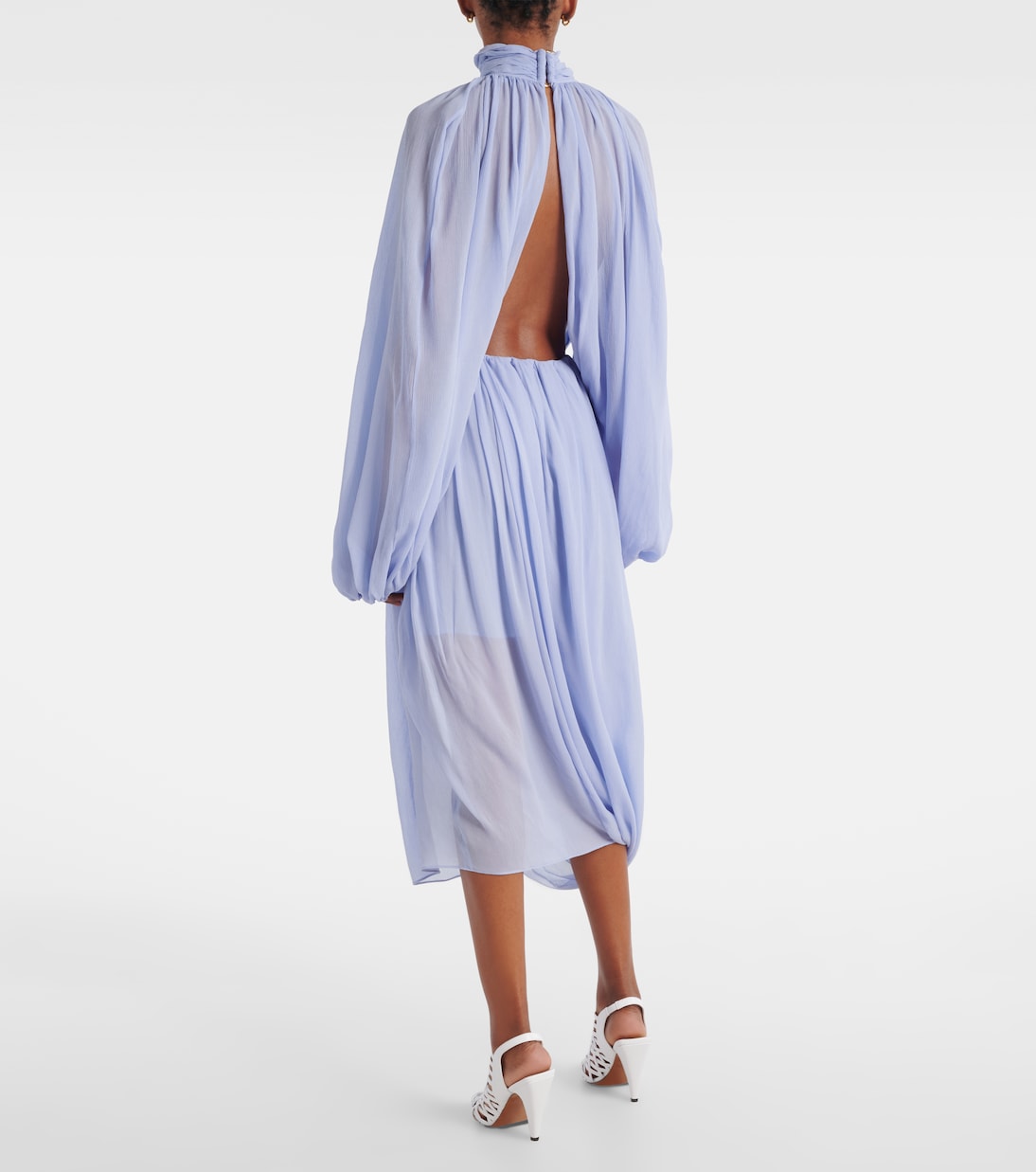 Abito midi in crepon di seta  | Stella McCartney