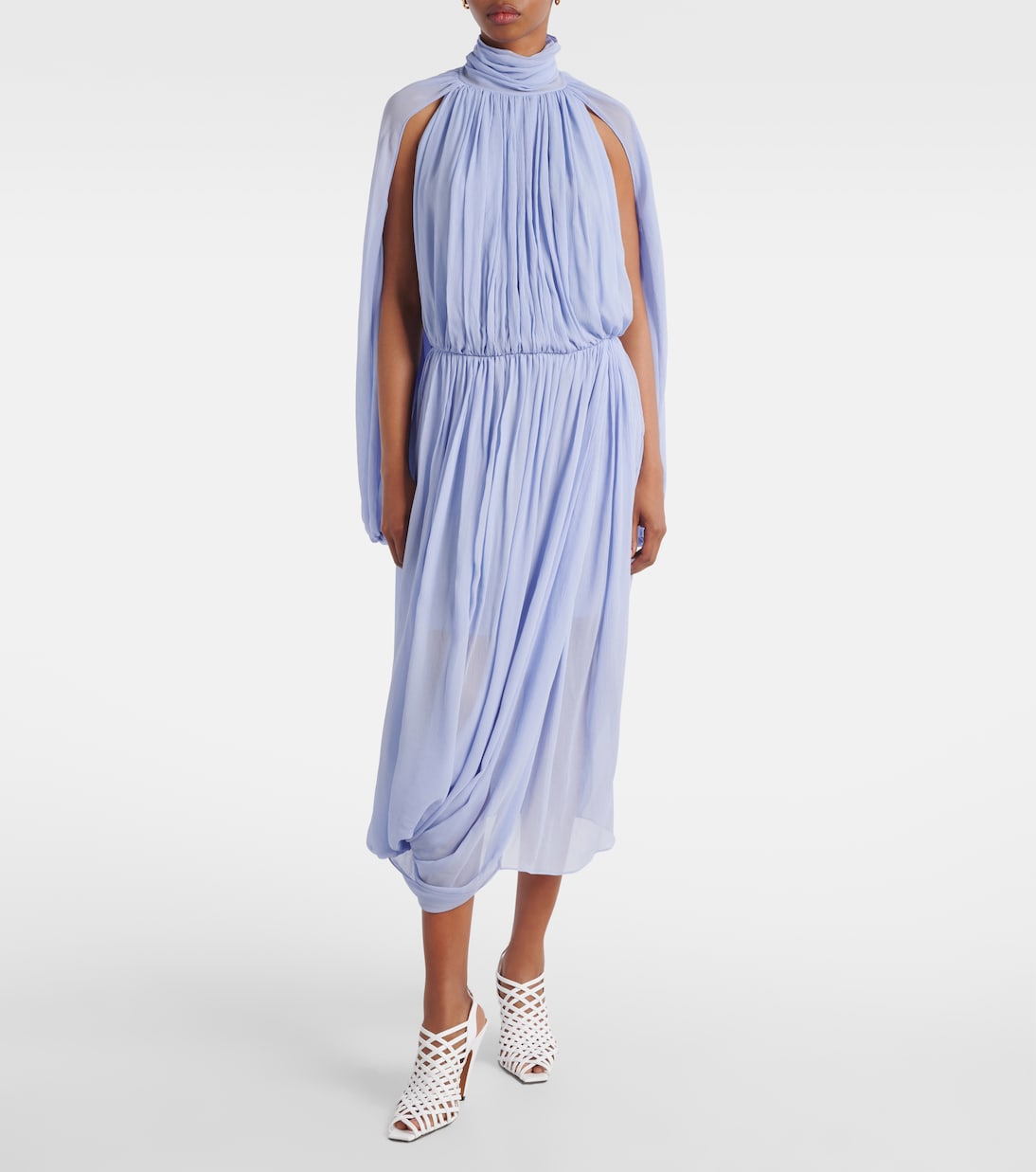 Abito midi in crepon di seta  | Stella McCartney