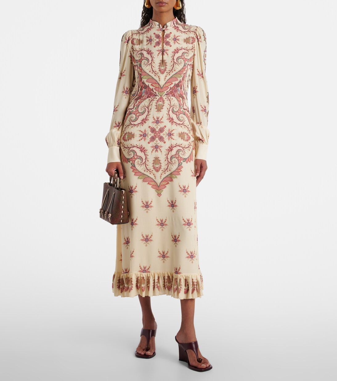 Cutout printed midi dress | Etro