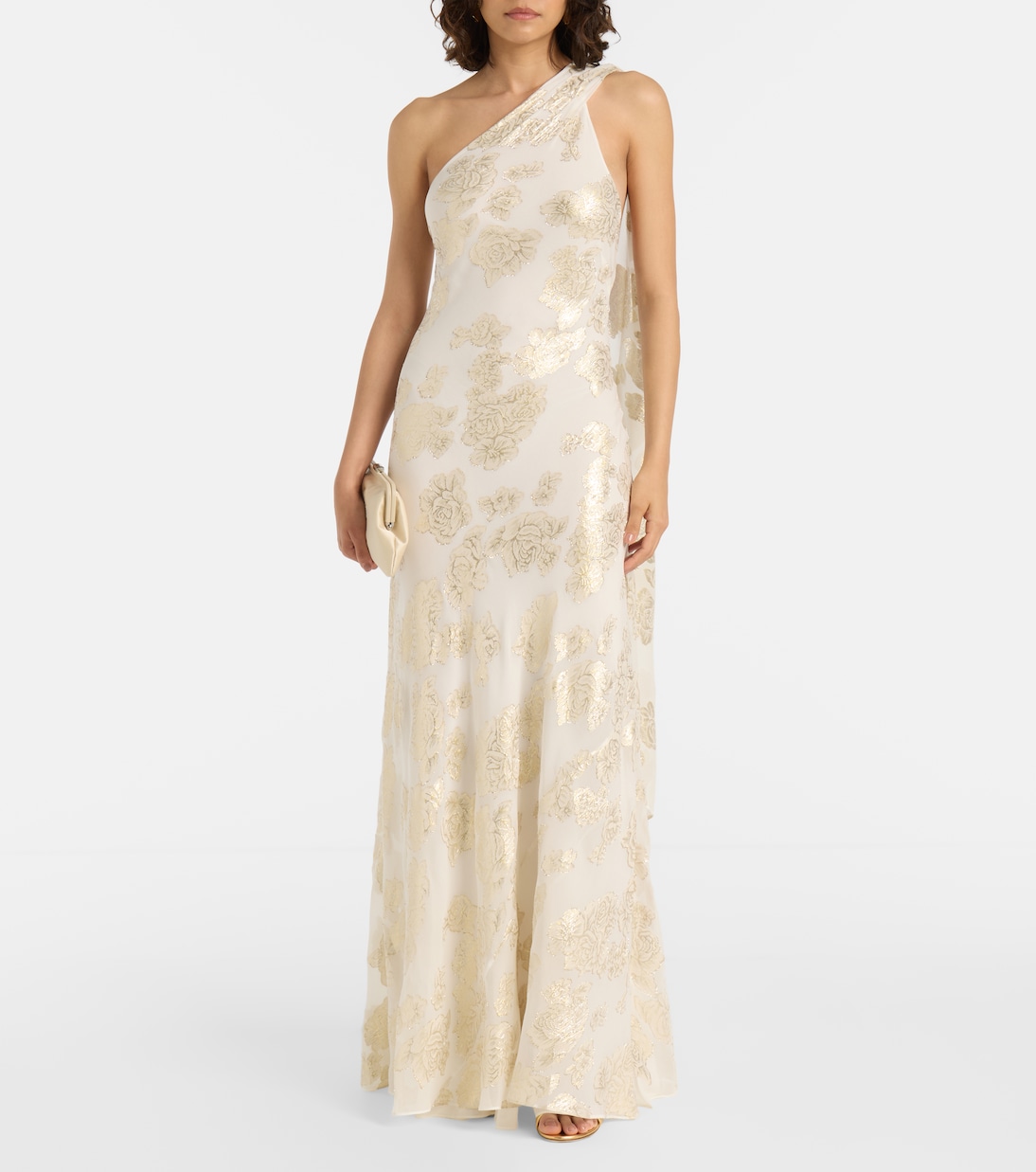 Robe longue Ava brodée en soie mélangée | Alexandra Miro
