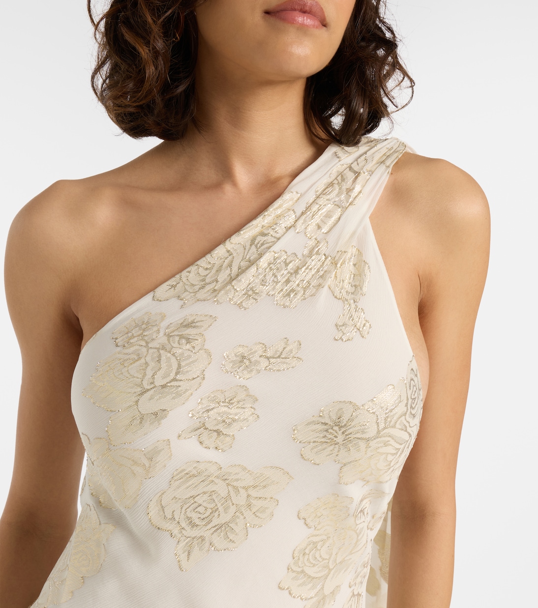 Robe longue Ava brodée en soie mélangée | Alexandra Miro