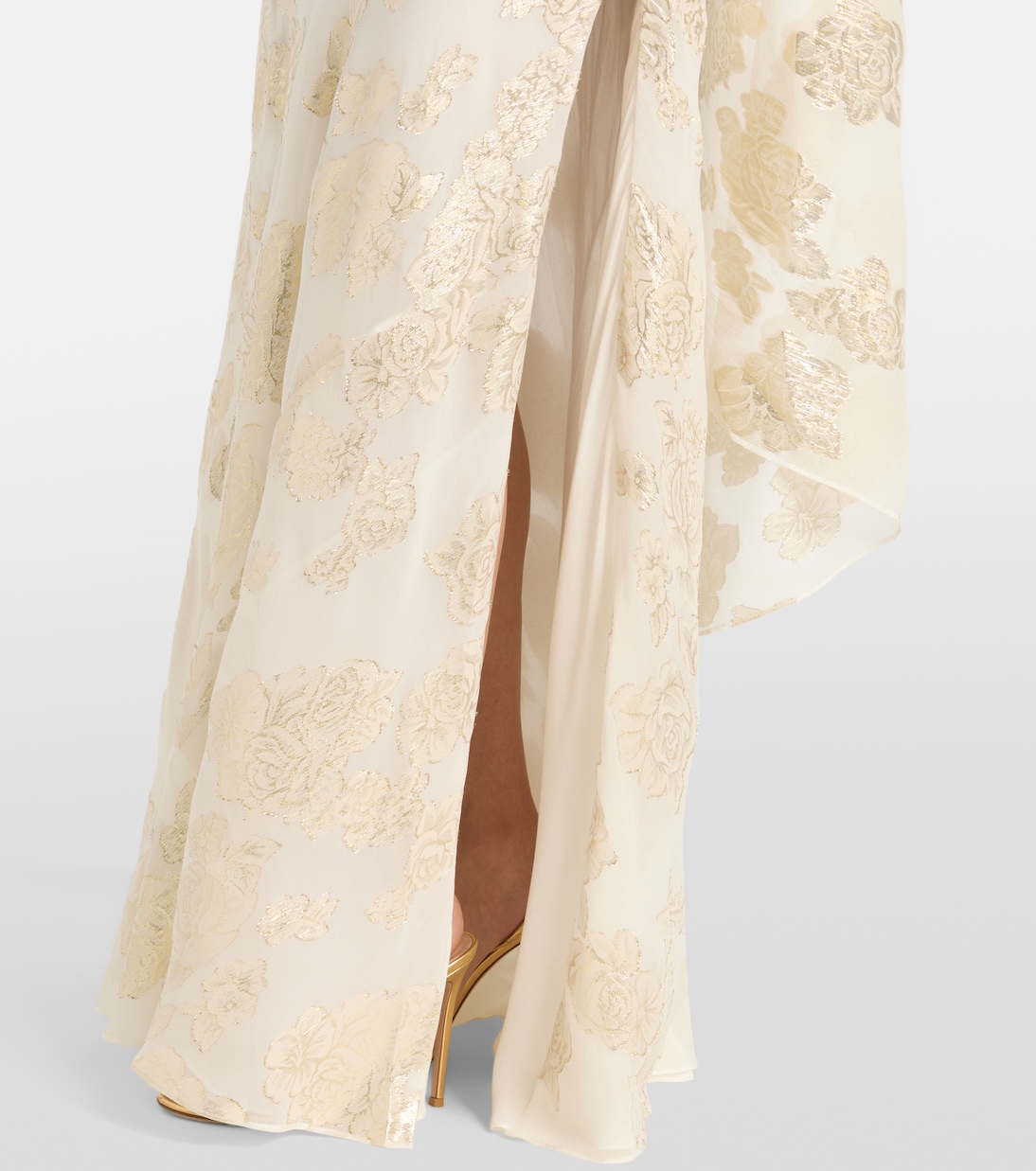 Robe longue Ava brodée en soie mélangée | Alexandra Miro