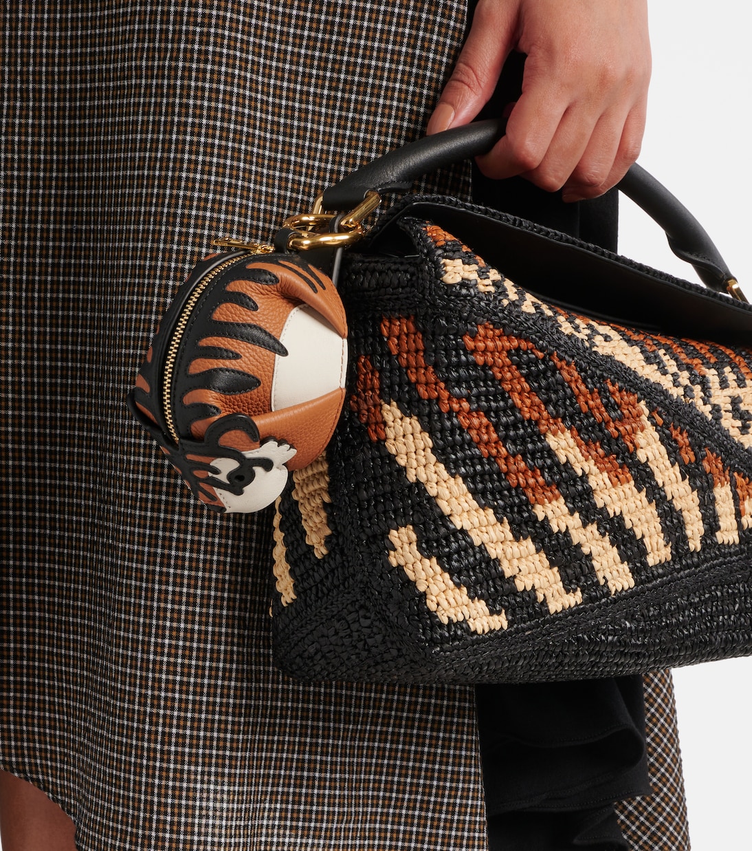 Paula's Ibiza Tiger leather charm | Loewe