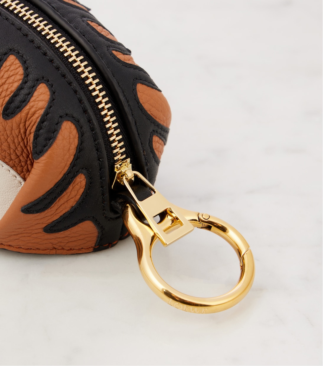 Paula's Ibiza Tiger leather charm | Loewe