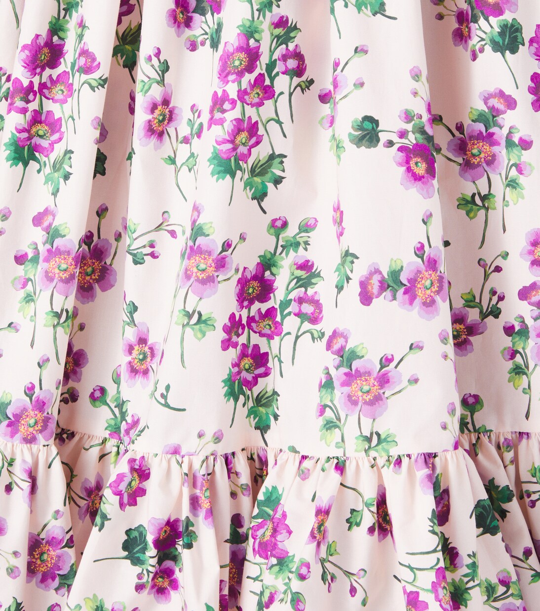 Floral smocked cotton poplin dress | Dolce&Gabbana Kids