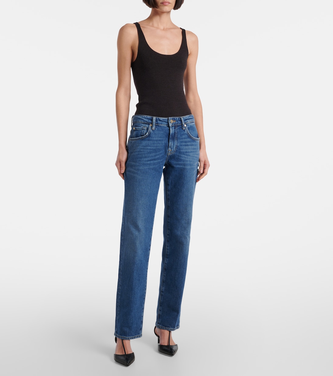 Jeans regular Calie a vita media | 7 For All Mankind